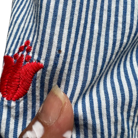 Embroidered Multicolor Striped Blouse - Picture 11 of 11